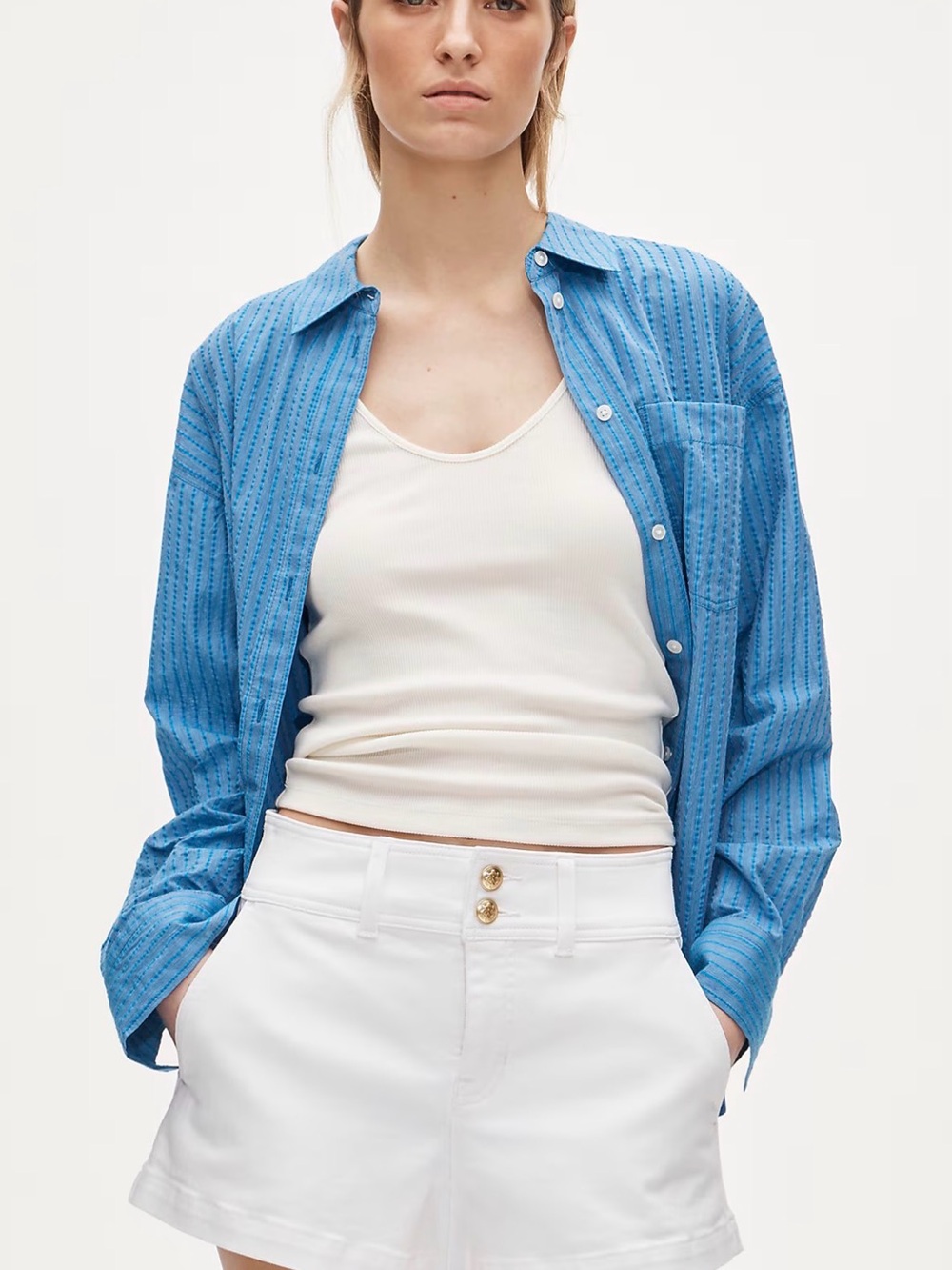 J. Crew White Jean Shorts